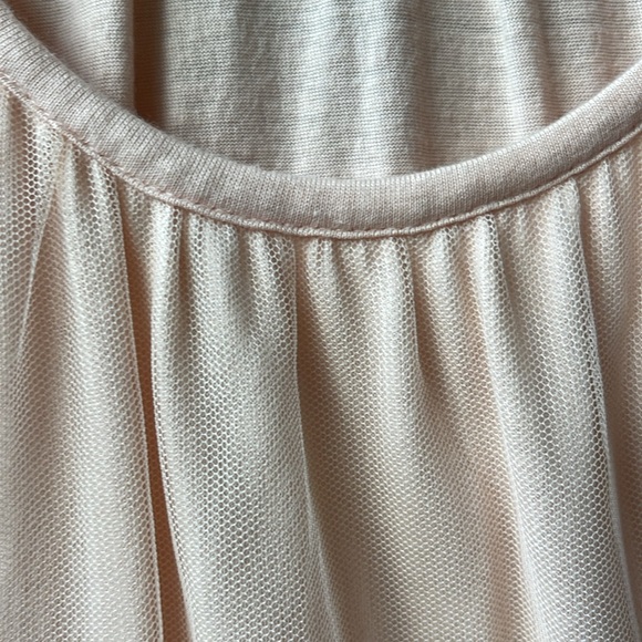 LOFT pink sequin beaded tulle tank cami top ballet peach pink size small - Picture 4 of 7